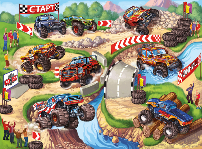 Поле игры "Большие гонки"