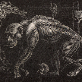 Иллюстрации к роману А.К. Дойла "Затерянный мир"