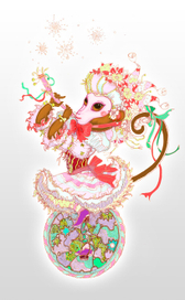 набросок обезьянка