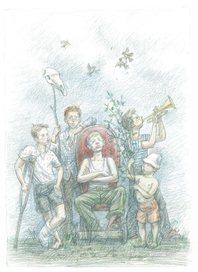 "Толстый мальчишка Глеб" Ю. Третьяков. иллюстрация