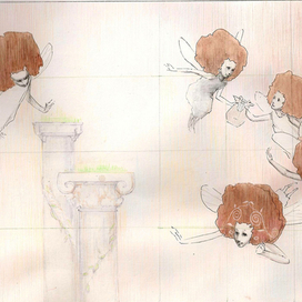 эскиз для росписи стены магазина подарков