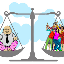 Иллюстрация про фрилансера