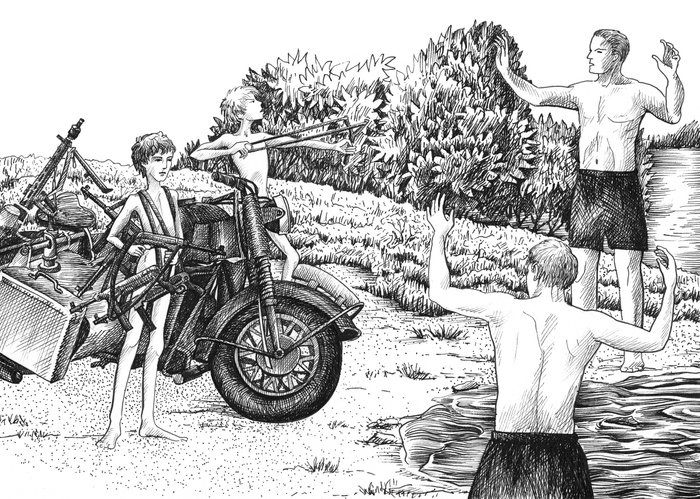 Иллюстрация к повести Виктора Богданова "Приключение, которого не было"