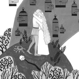 Иллюстрация к сказке братьев Гримм "Йоринда и Йорингель"