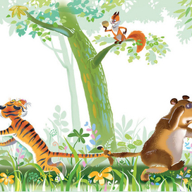 тигр и медведь