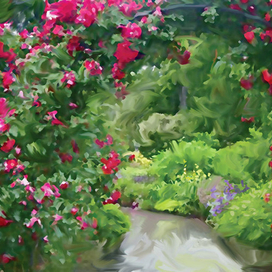 Цветущая арка в сад