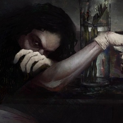 Иллюстрация в стиле хоррор