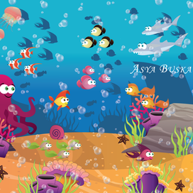 рыбки были нарисованы для игры Angry Hungry Fish