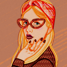 Девочка в модных очках