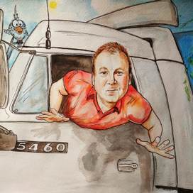 Шарж "Дальнобой"