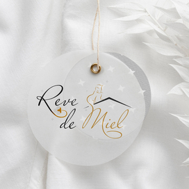 Логотип для магазина  пижам и дом. текстиля "Reve de Miel"