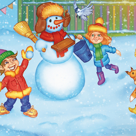 Снеговик и дети
