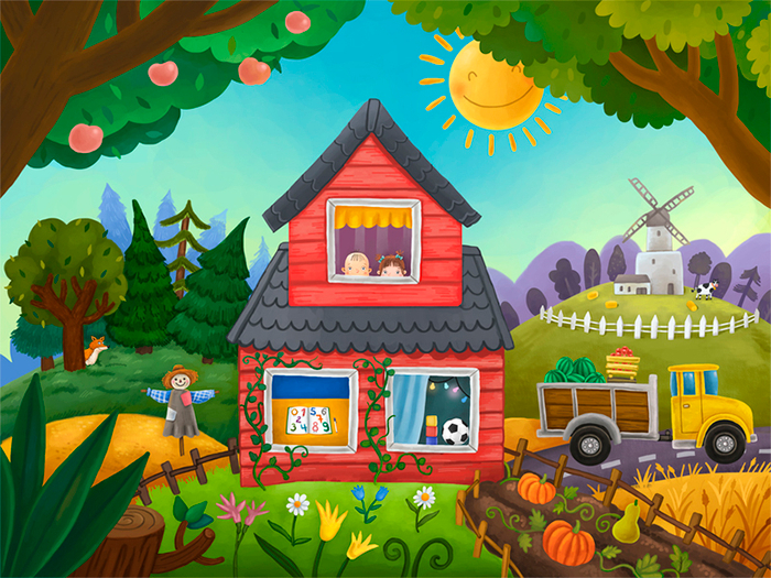 Меню детского приложения