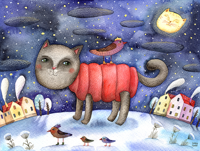 "Кошколуние" 🐱🌝