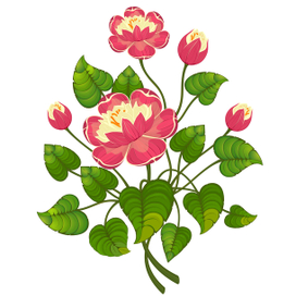 Веточка с распустившимися цветами