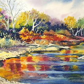 Кубань. Осенняя протока.