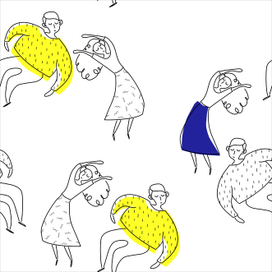 Бесшовный паттерн с парочками