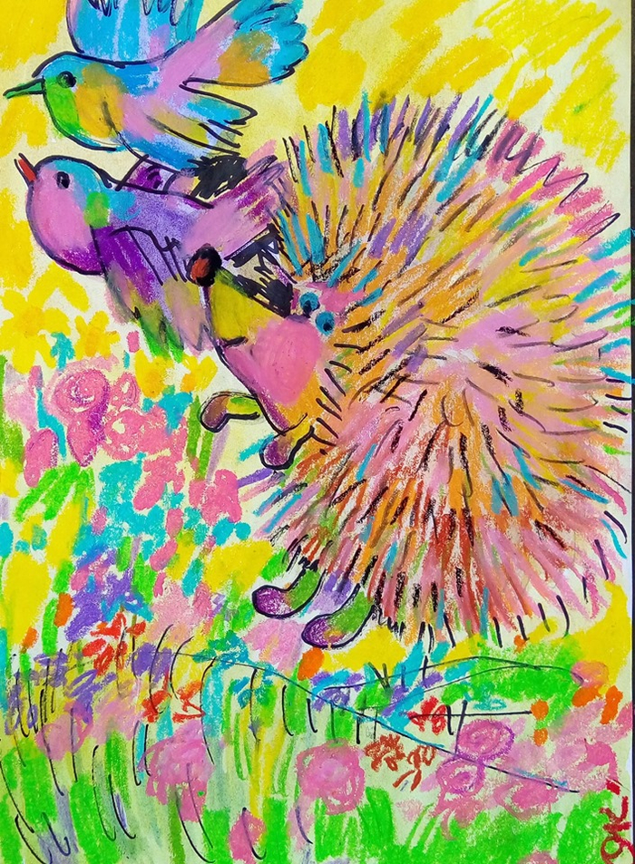 "Ежик",б.,смеш.техн.