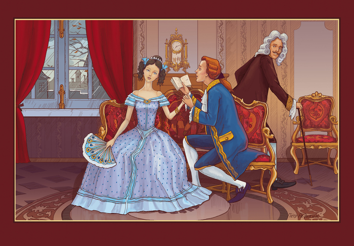 Иллюстрация к календарю по сказкам Гофмана Э.Т. "Песочный человек" 