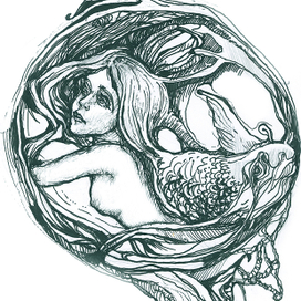 Иллюстрация к сказке Оскара Уайльда "Рабак и его Душа"