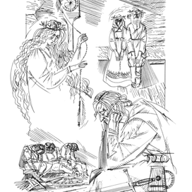 илл. к поэме А.Блока "Ночная фиалка"