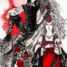 Розы и колокольчики