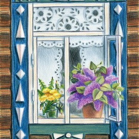 Деревенское окно