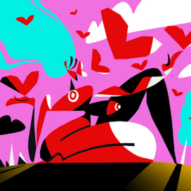 Женщина, посылающая поцелуи №2