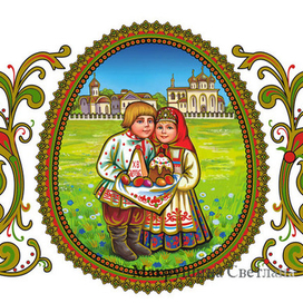 Пасхальное яйцо деколь