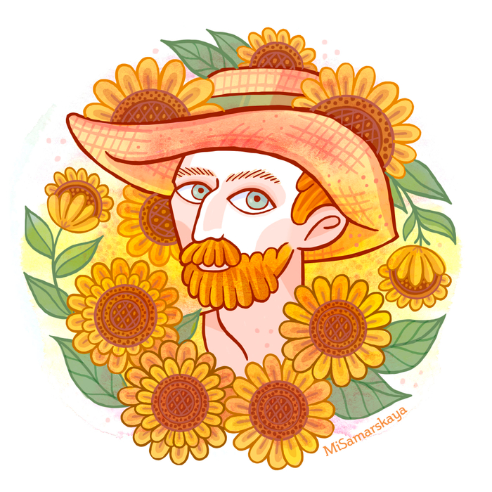 Ван Гог в подсолнухах 