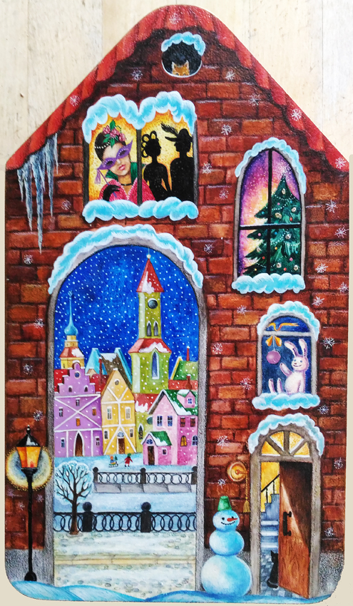 Домик новогодний