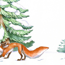 ворона и лисица