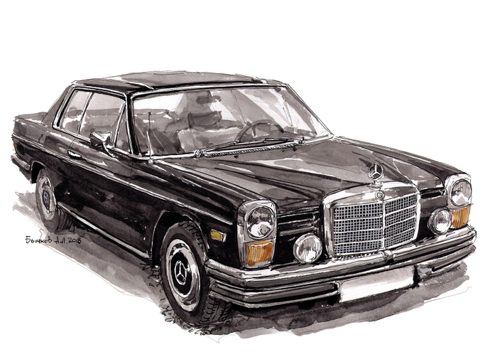 1973 MERCEDES-BENZ 280C рисунок