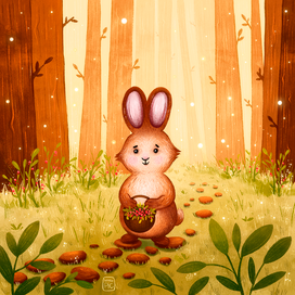 Заяц в лесу