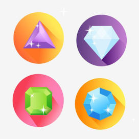 Иконки кристаллов,вектор