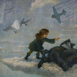 Эскиз к анимационному фильму "Вынужденная посадка"