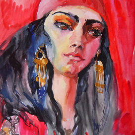 Девушка в красном