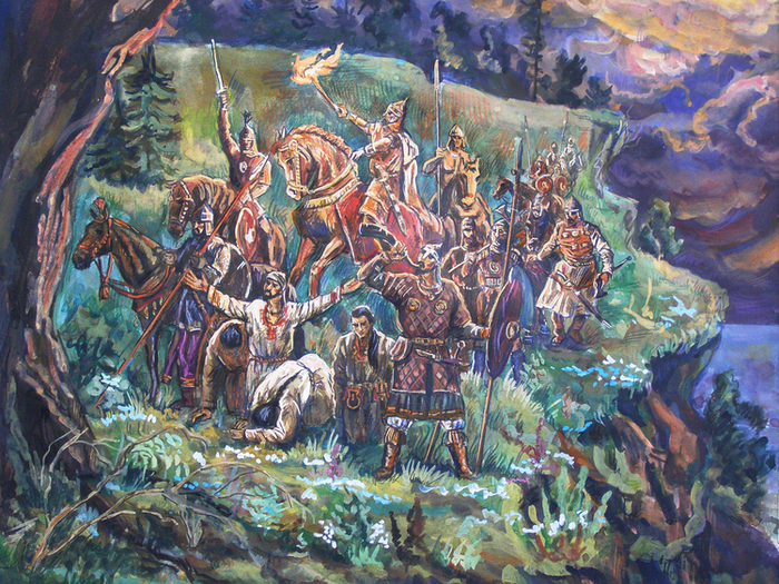 Прибытие на булгар на реку Итиль