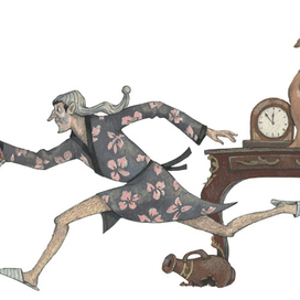 Иллюстрация к сказке Джанни Родари "Все началось с крокодила"