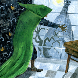 зеленый колдун к сказке Девочка свеча