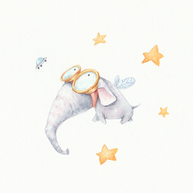 Космический летун - слон