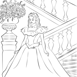Раскраска "Принцесса цветов"
