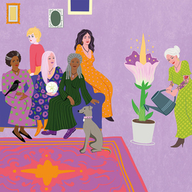 "Ведьмы поместья Муншайн" Иллюстрация для форзаца