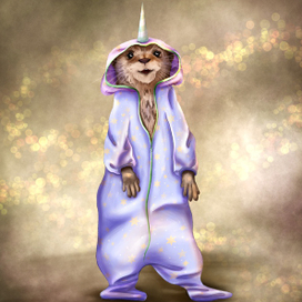 Выдра в костюме