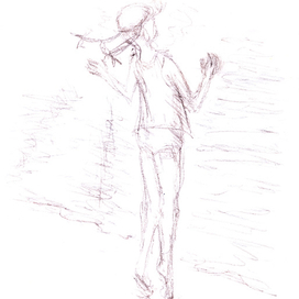 Девочка, встречающая море