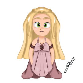 Дейнерис в мультяшном стиле