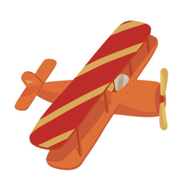 Самолет. Иллюстрация для игры пексесо