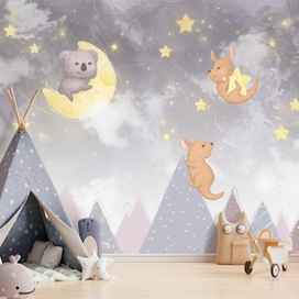 Sweet Moon. Wallaper and mural art