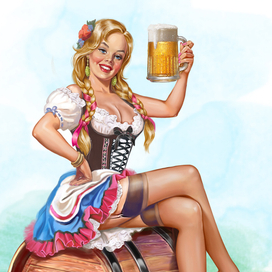 девушка в стиле pin up