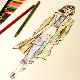 Celine. Скетч. Модный показ